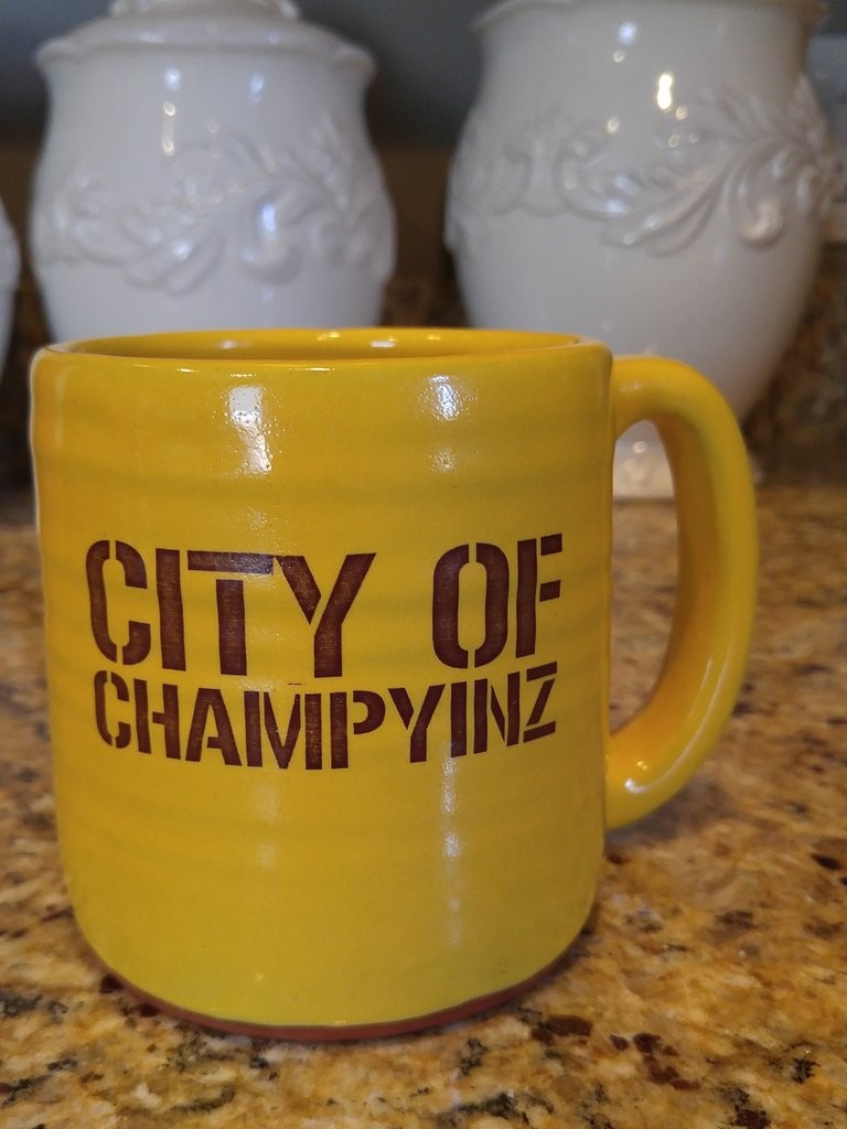 I had to take this opportunity to show off my favorite Pittsburgh coffee mug.