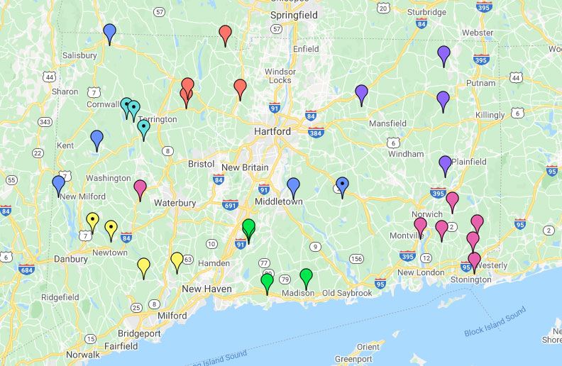 CT Wine Trail map