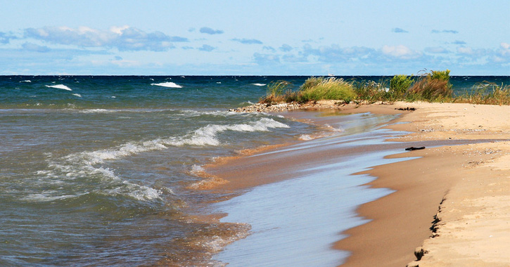 Lake Huron beach Michigan