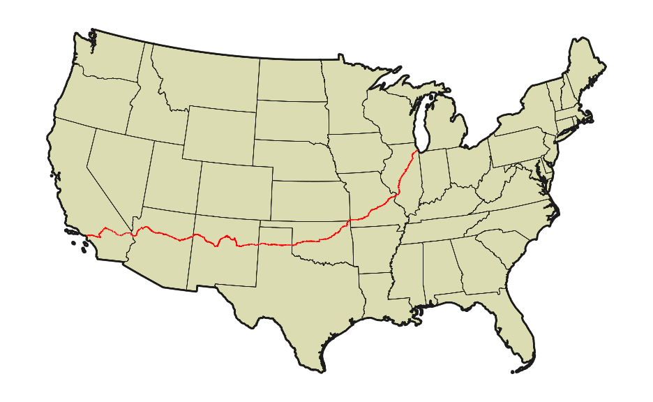 America's Mother Road Route 66 Map: Cross-Country Road Trip