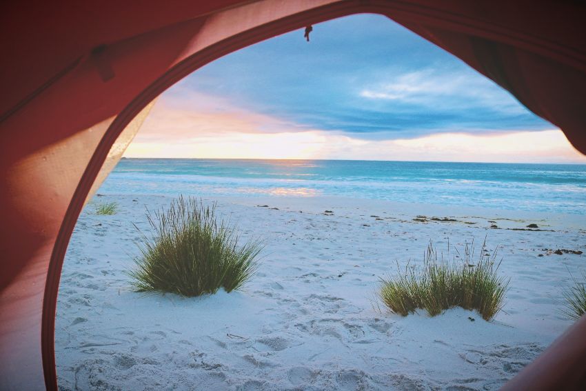 tent camping lake superior beaches