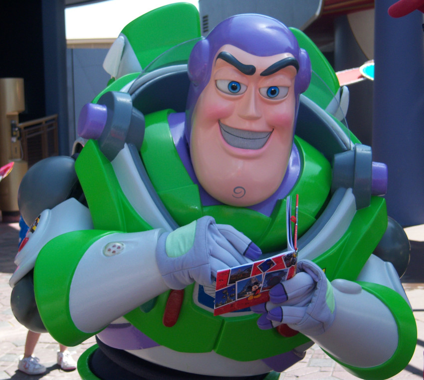 Buzz Lightyear Signs an Autograph, Tomorrowland, Disneyland Park, Anaheim, California