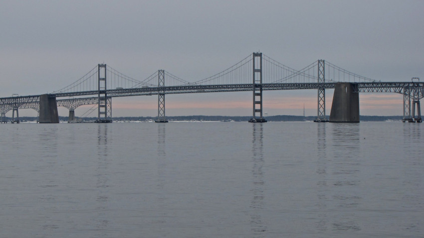 Chesapeake Bay Bridge from Sandy Point State Park, Annapolis, Maryland