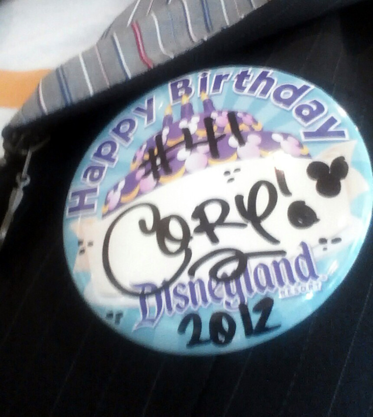 Disneyland Birthday Button