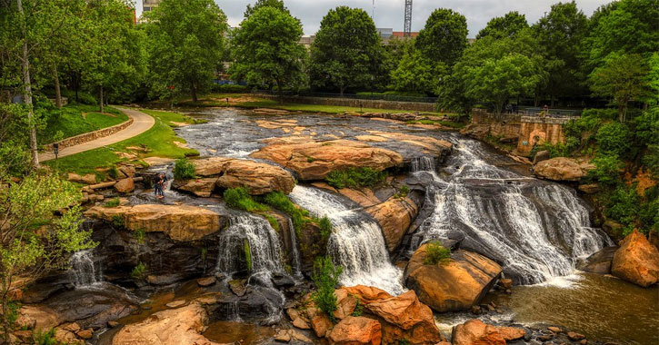 Reedy River in Greenville, South Carolina