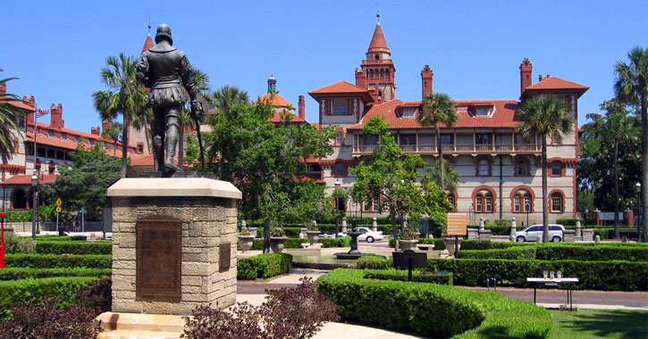 Alcazar Hotel, Lightner Museum & Flagler College in St. Augustine, Florida