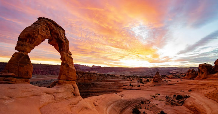 Utah arch hiking