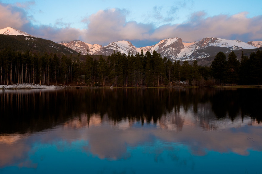 Sunrise at Sprague Lake, Rocky Mountain National Park, Colorado