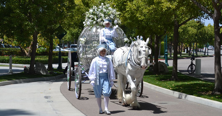 Cinderella's Coach rides at the Disneyland Hotel