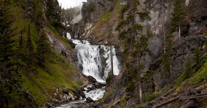 waterfall in Yellowstone