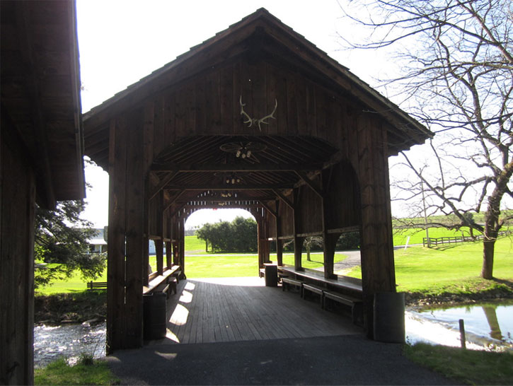 brown covered bridge in Pennsylvania