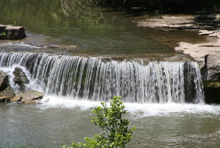 no hiking waterfalls in Kansas