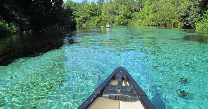 kayaking Florida springs