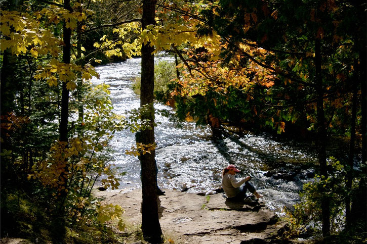 Ocqueoc waterfall fishing