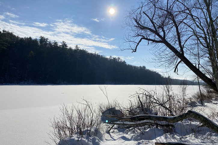 ice fishing in Onteora Lake