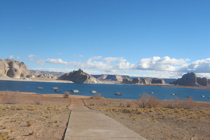 Lake Powell beach in Arizona