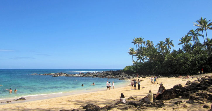 swimming at Laniakea Oahu